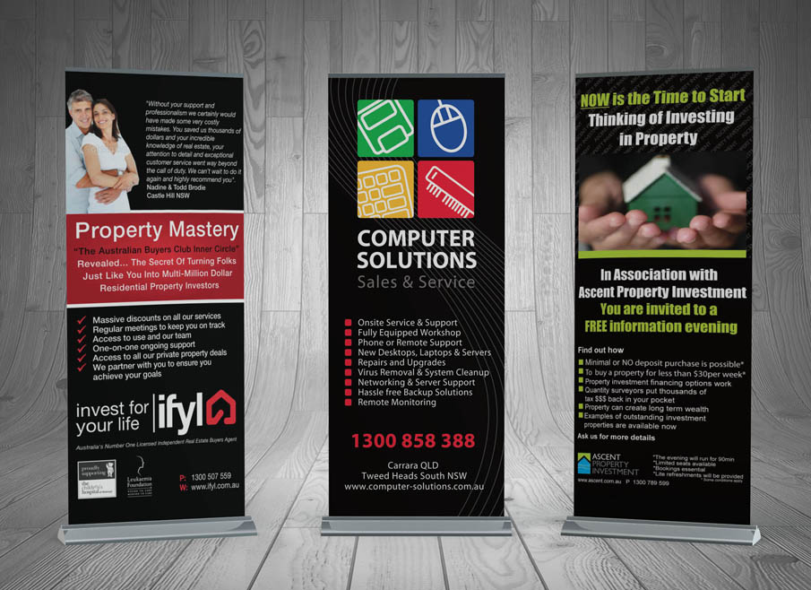 Design and Printing Pullup Banner Gold Coast and Tweed Heads