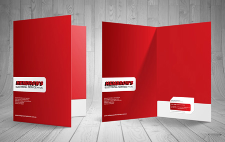 Presentation Folder design + printing gold coast