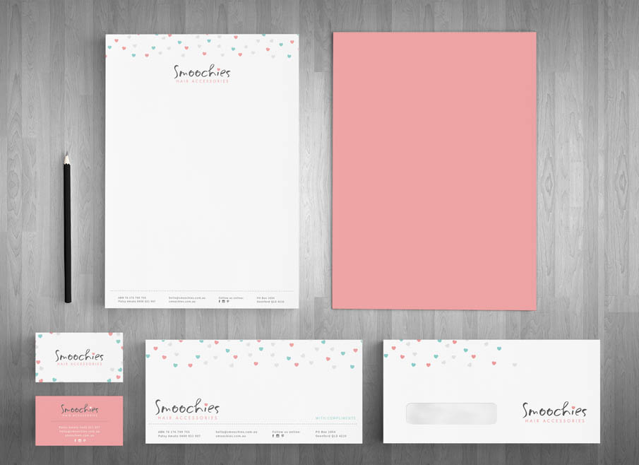 Gold Coast LOGO DESIGN - Smoochies Hair Accessories - Gold Coast Letterhead and Stationary Design