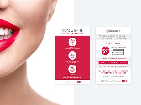 Snowhite Teeth Whitening Kit Packaging Design Logo Design